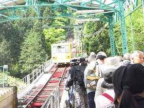 滝本駅のケーブルカー